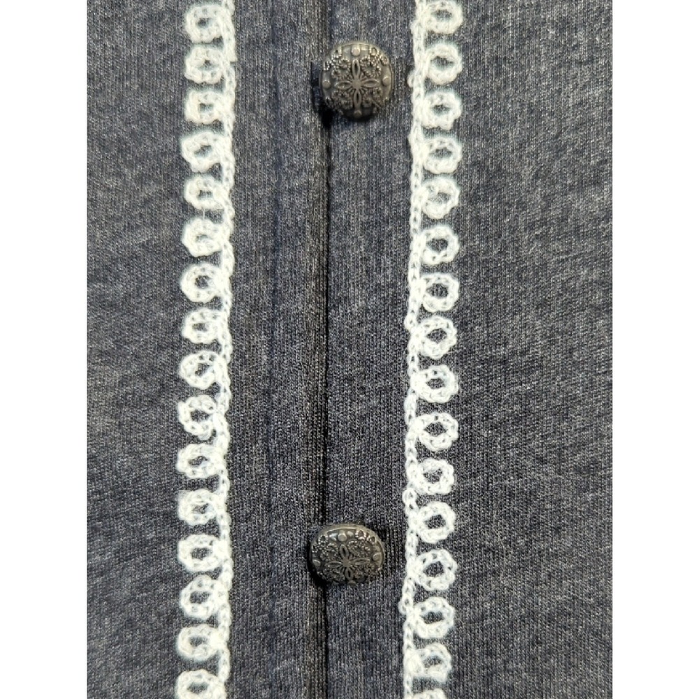 J. Jill NWT Embroidered Button Front Top Long Sleeve Size L Boho - Picture 6 of 10